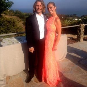 Vintage coral dress for a wedding or prom